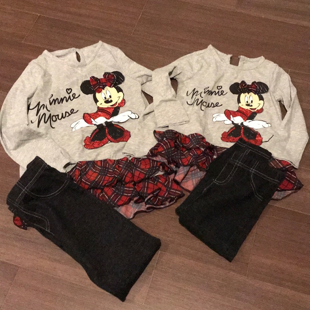 Matching Minnie Mouse dress shirt & leggings
